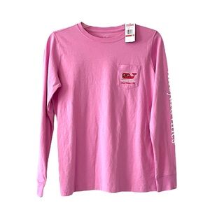 Vineyard Vines Pink Long Sleeve Valentines Day Tee Shirt Size XS NWT